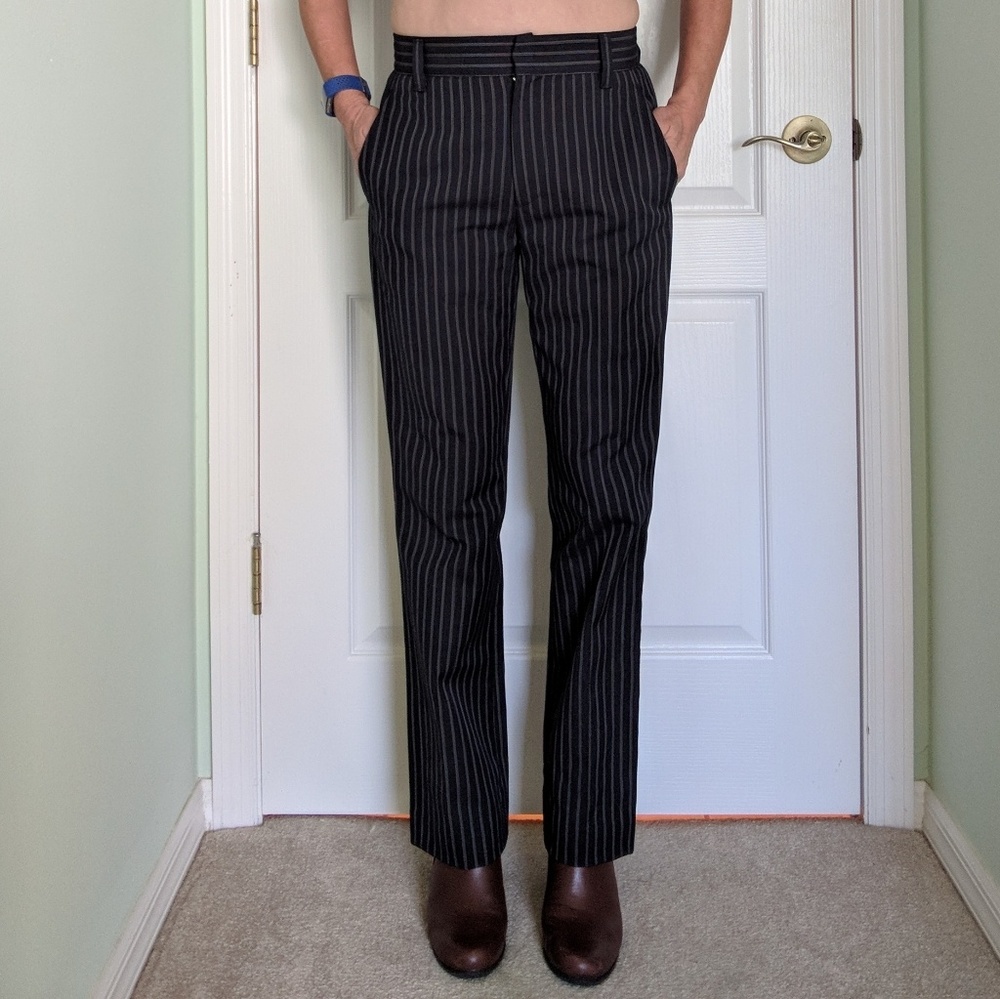 Marc Jacobs Navy Pinstripe Wool Trousers size 4